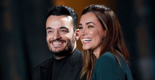 Jana Ina und Giovanni Zarella bei einer Veranstaltung.