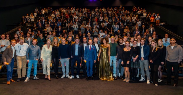Gruppenfoto aus dem Kinosaal
