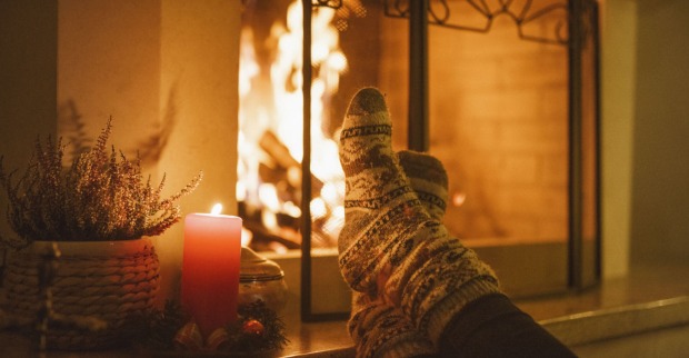 Kamin im Wohnzimmer