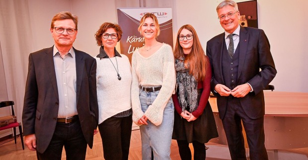 Verena Gotthardt mit Familie und Peter Kaiser
