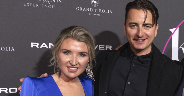 Andreas Gabalier und Sophie Hoffmann beim Gala Dinner in Kitzbühel.