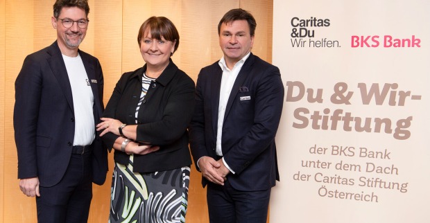 Vertreter Caritas und BKS Bank