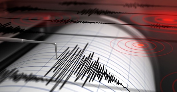Seismograf und Symbolbild für Erdbeben