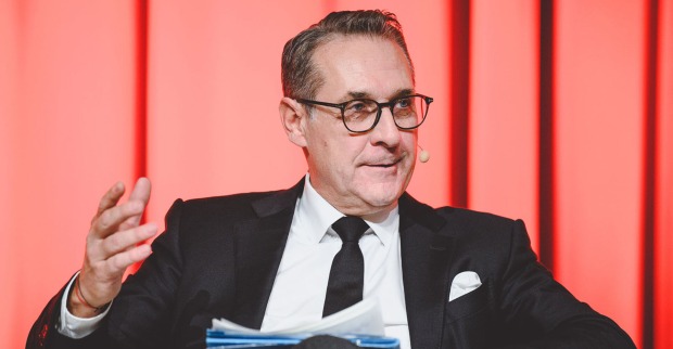 Ex-Vizekanzler Heinz Christian Strache im Rahmen einer Diskussionsveranstaltung