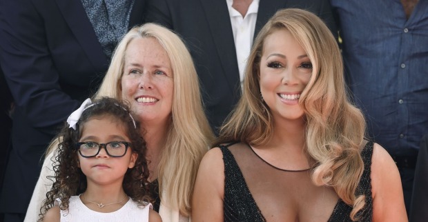 Mariah Carey mit ihrer Mutter und Tochter am Walk of Fame