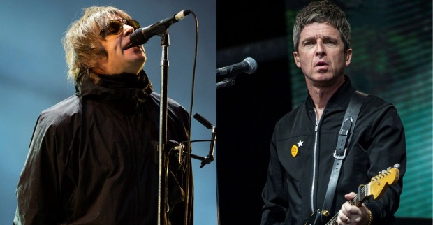 Die beiden Brüder Liam und Noel Gallagher auf der Bühne