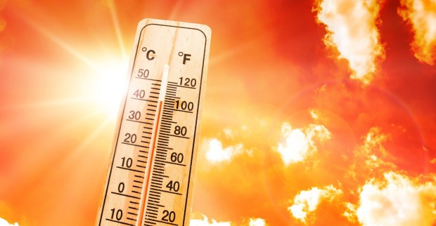 Thermometer vor der Sonne