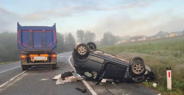 Autounfall mit überschlagenem Pkw in Kärnten