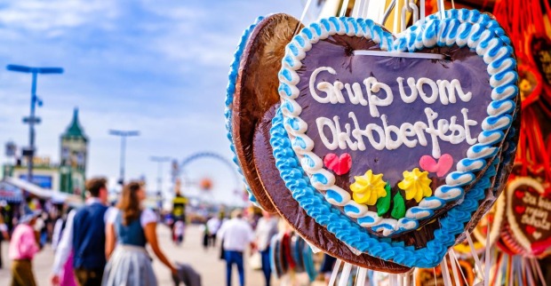Lebkuchenherz am Oktoberfest in München.