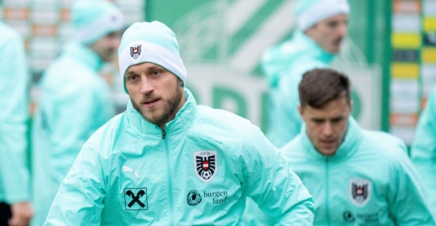 Marko Arnautovic und Christoph Baumgartner beim Training