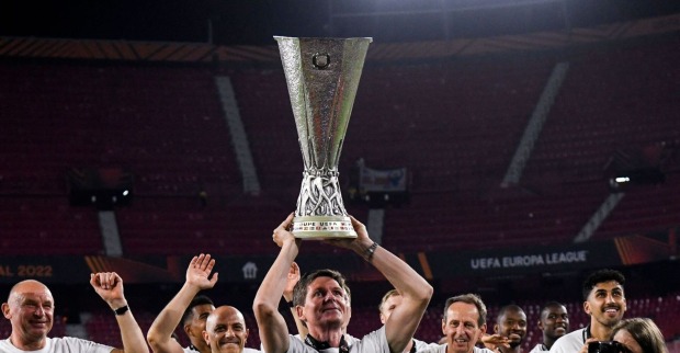 Frankfurt beim Titelgewinn der Europa League