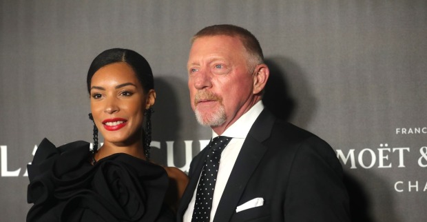 Boris Becker und seine Ehefrau Lilian auf dem roten Teppich.