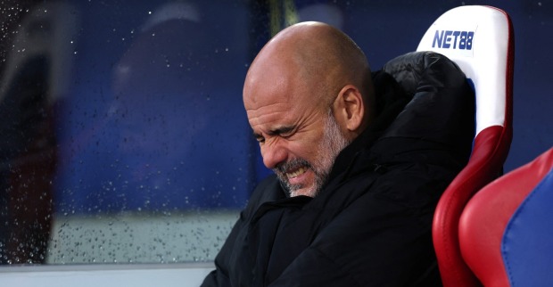 Pep Guardiola auf der Trainerbank