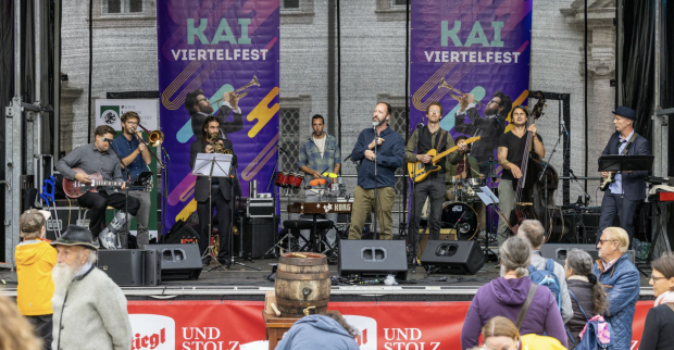 Bandauftritt beim Kaiviertelfest 2024.