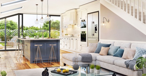 Wohnraum im Beach House Style | Credit: iStock.com/sl-f