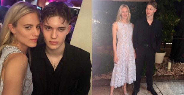 Larissa Marolt und ihr Bruder Moritz auf einer Veranstaltung in Salzburg