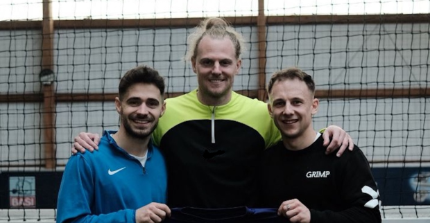 Salzburger Straßenfußball-Talente Eugen Rexhepi, Stefan Federer und Christopher Bachleitner.