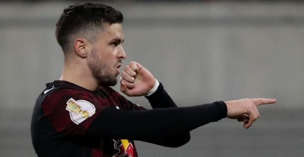 Christoph Baumgartner während des DFB-Pokal-Spiels von RB Leipzig gegen den 1. FC Magdeburg