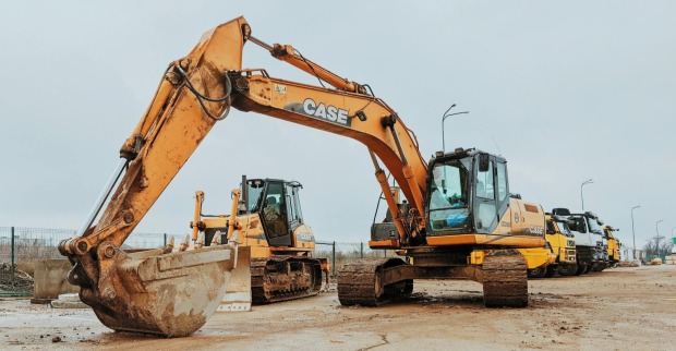 Bagger auf einer Baustelle