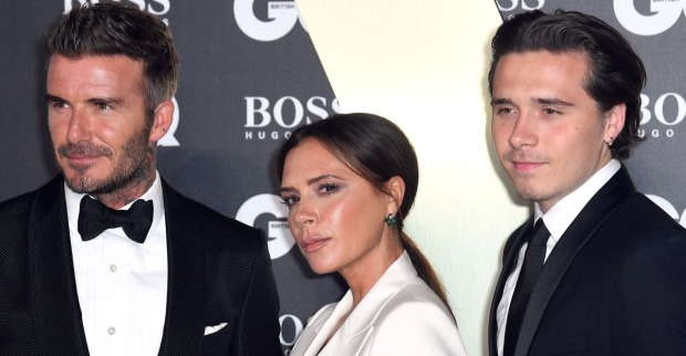 David Beckham, Victoria Beckham and Brooklyn Beckham