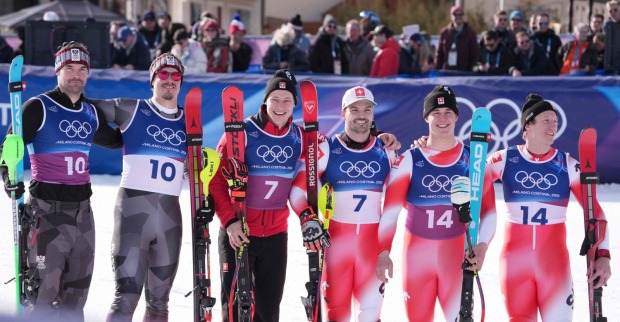Die Medaillengewinner der Team-Kombination bei den Olympischen Winterspielen 2026 in Bormio