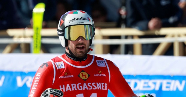 Luca Aerni während dem Weltcuprennen in Kranjska Gora