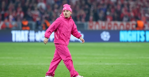 Lennart Karl beim Champions League Spiel zwischen FC Bayern und Real Madrid.