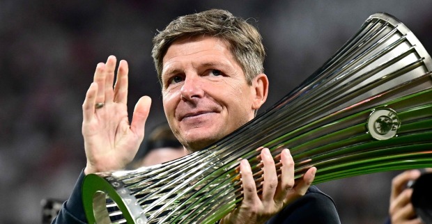 Oliver Glasner nach dem Triumph in der Conference League
