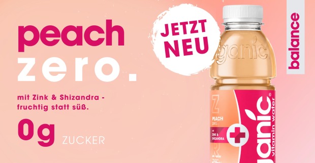 Eine Flasche Ganic Peach Zero | Credit: premium-drinks &amp; more