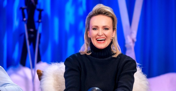 Alexandra Meissnitzer während einem TV-Show.