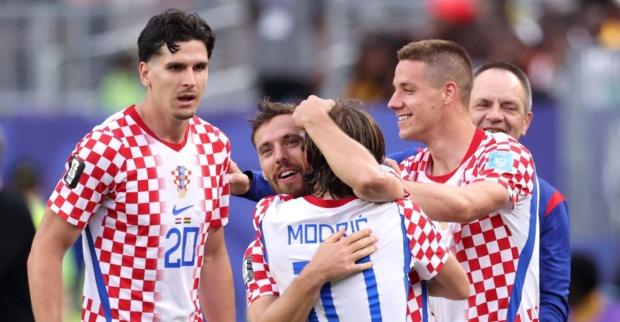 Kroatien Spieler feiern Tor gegen Ghana WM Vlasic Modric Jubel