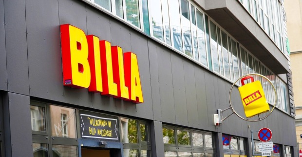 BILLA Filiale mit Logo in Österreich – Rückruf wegen verunreinigtem Kräuterprodukt