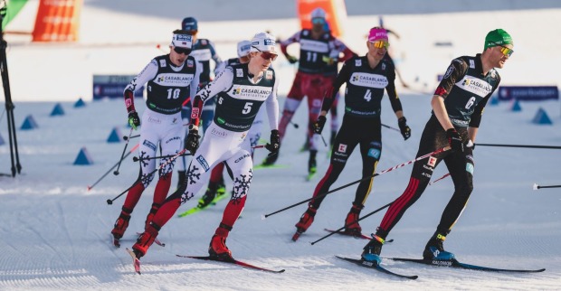 Athleten der Nordischen Kombination im Langlauf-Wettkampf: Die traditionsreiche Disziplin wird ab den Olympischen Winterspielen 2030 nicht mehr im Programm stehen.