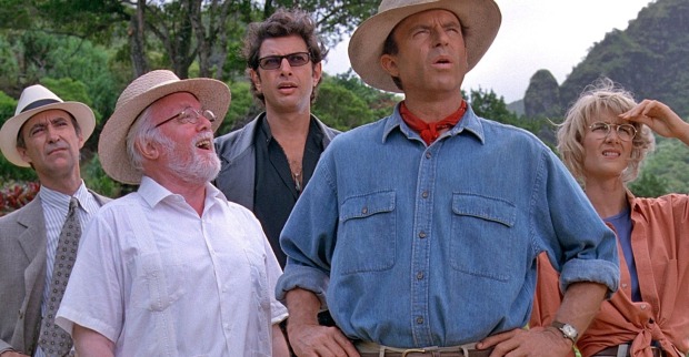 Sam Neill als Dr. Alan Grant in „Jurassic Park“ mit Laura Dern, Jeff Goldblum und Richard Attenborough – der Hollywood-Star ist im Alter von 78 Jahren gestorben.