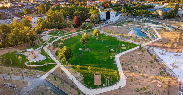 Welser Volksgarten von oben | Credit: Stadt Wels/Rene Hauser