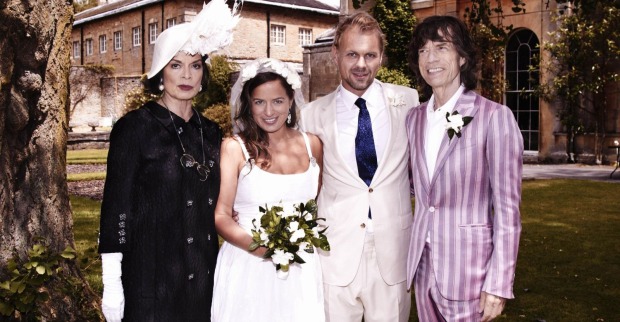 Bianca Jagger mit Ex-Mann Mick Jagger bei der Hochzeit ihrer Tochter Jade Jagger mit Adrian Fillary/ Bianca Jagger ist zu Gast bei  Salzburg Festival Society.