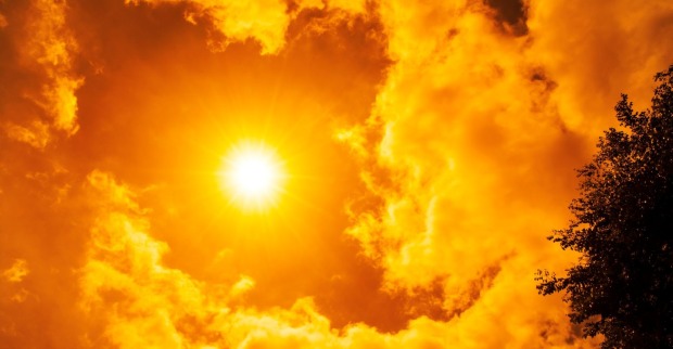 Strahlende Sonne als Themenbild für die Hitzewelle