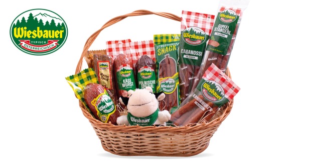 Geschenkkorb mit Wurstwaren | Credit: Wiesbauer Österreichische Wurstspezialitäten