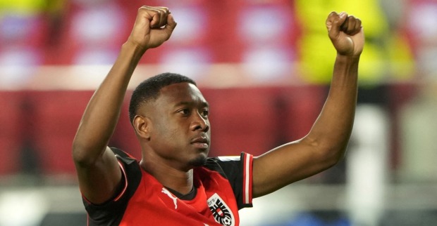 David Alaba jubelt im Trikot der österreichischen Nationalmannschaft