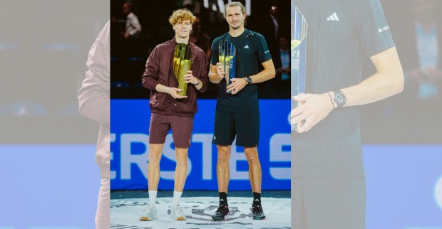 Jannik Sinner und Alexander Zverev bei den Erste Bank Open in Wien
