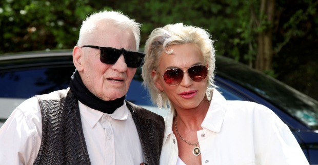 Heinz Hoenig mit Ehefrau Annika Kärsten-Hoenig beim Bild-Renntag 2026 auf der Trabrennbahn Gelsenkirchen