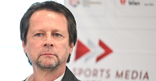 Peter Schöttel in seiner Rolle als ÖFB-Sportdirektor während einer Veranstaltung von Sports Media Austria