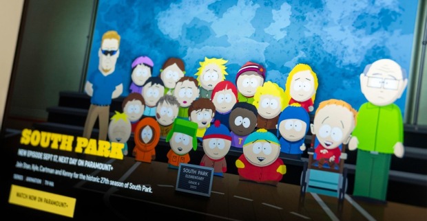 Charaktere der Serie South Park auf der Seite von Comedy Central