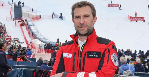 Stefan Herbst bei der Ski-WM in Saalbach Hinterglemm 2025.