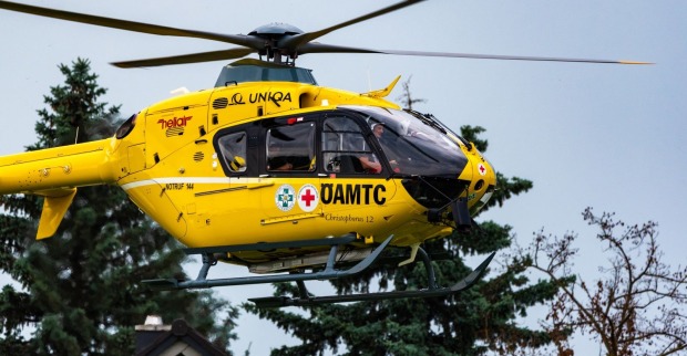 Rettungshubschrauber Cristopherus während eines Einsatzes