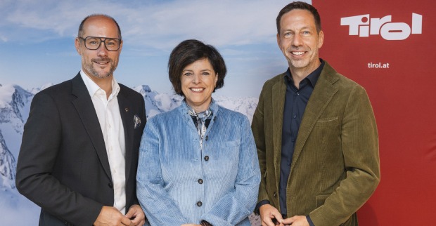 Mario Gerber, Karin Seiler und Adrian Siller | Credit: Tirol Werbung/Franz Oss
