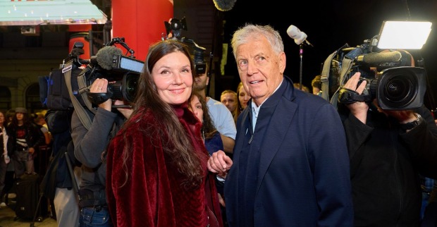 Gerhard ZEILER und Frau Alexandra LOHBERGER ,Premiere von "Bruno - der junge Kreisky" im Wiener Gartenbaukino