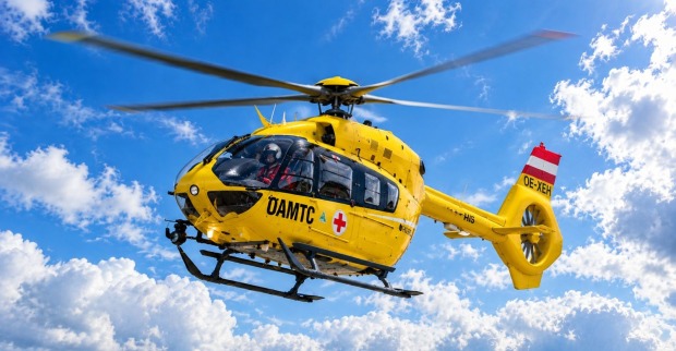 Rettungshubschrauber des ÖAMTC in der Luft