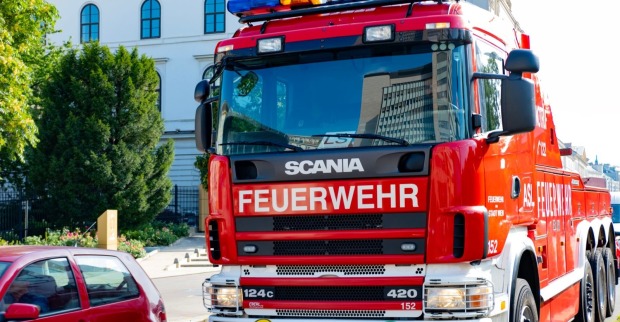 Ein Feuerwehrwagen der Wiener Berufsfeuerwehr