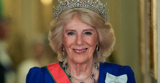 Königin Camilla im Portrait, sie wird König Charles III wegen Flugangst erst später auf der Karibikreise begleiten.